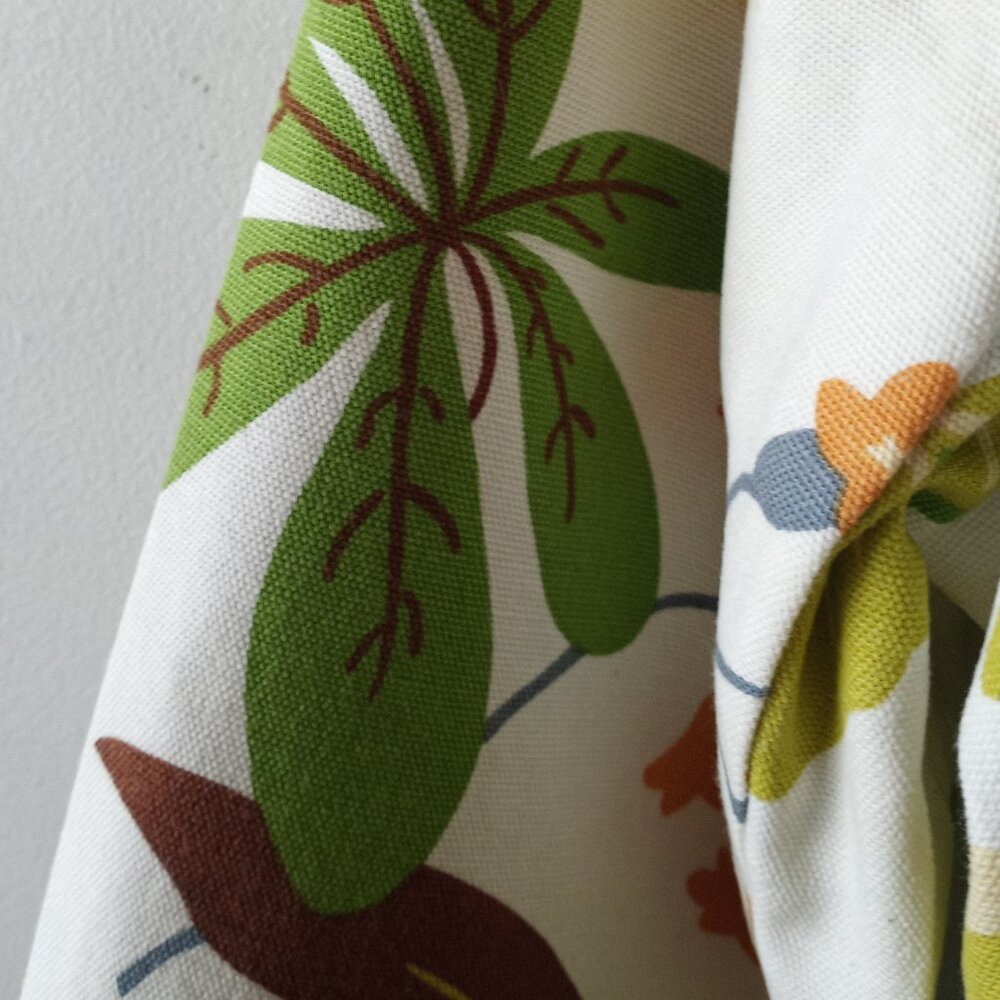 'Kelly & Diane' Collarless Coat Size 16 Botanical Reversible Belt 100%Cotton - Picture 5 of 16